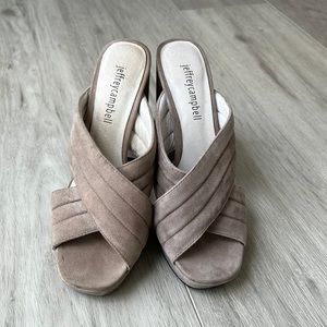 Jeffrey Campbell heeled slides. Size 6